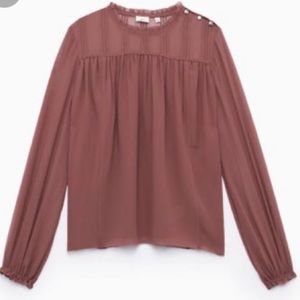 🌸 Wilfred (Aritzia) Lourdes Blouse in mauve